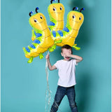 3Pcs Huge Caterpillar Foil Balloon, Helium Floating Long Lasting Caterpillar Balloon For Caterpillar Birthday, Spring Birthday Garden Decoration, Reptile Party Decorations