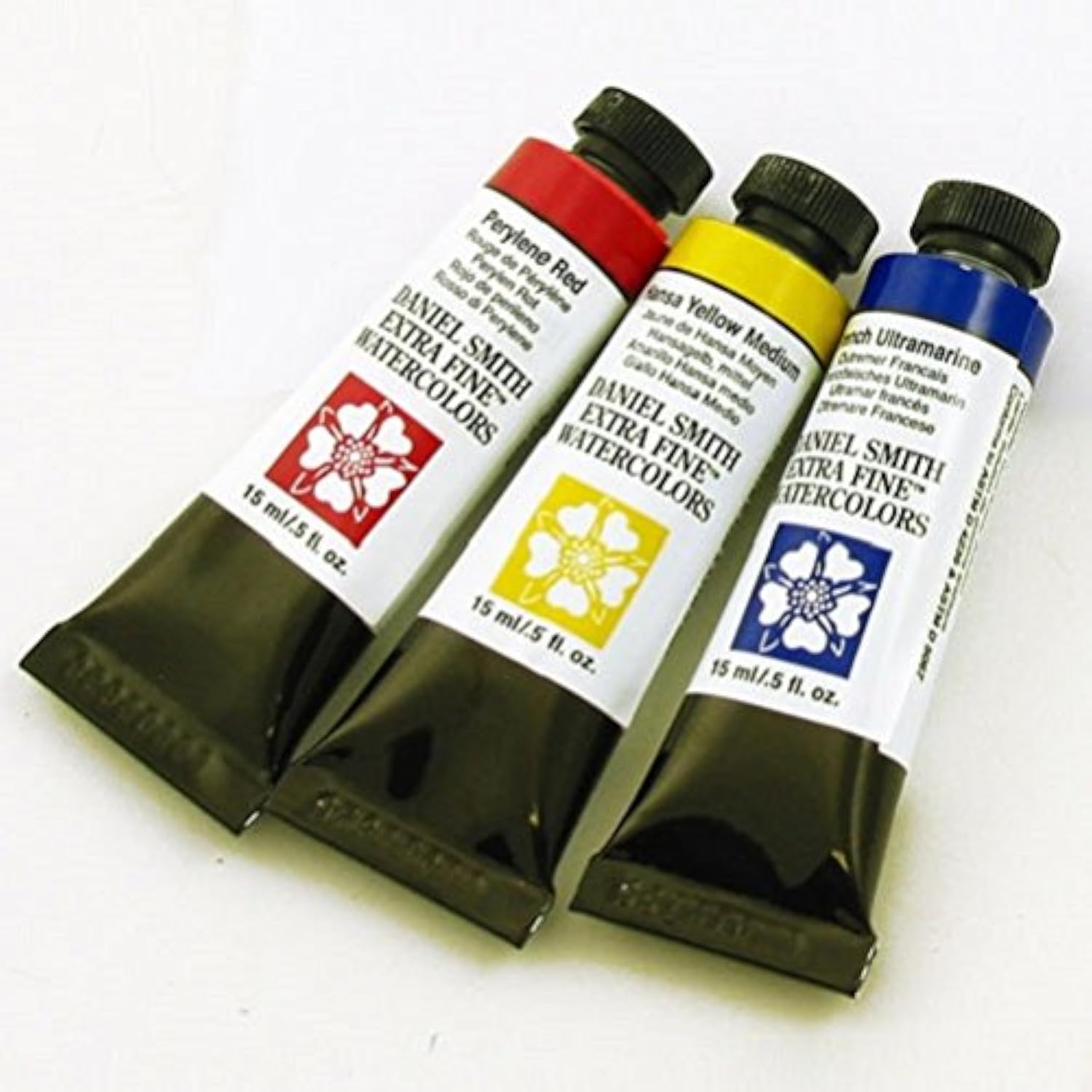 DANIEL SMITH Extra Fine Primary Watercolor Set, 3 Tubes, 15ml, 1.5 Fl Oz (Pack of 1)
