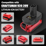 Battery Adapter For Craftsman 19.2V Old Style Cordless Tools Compatible With Craftsman 20V V20 New 20V Lithium Batteries?Not Include Power Tools And Batteries?