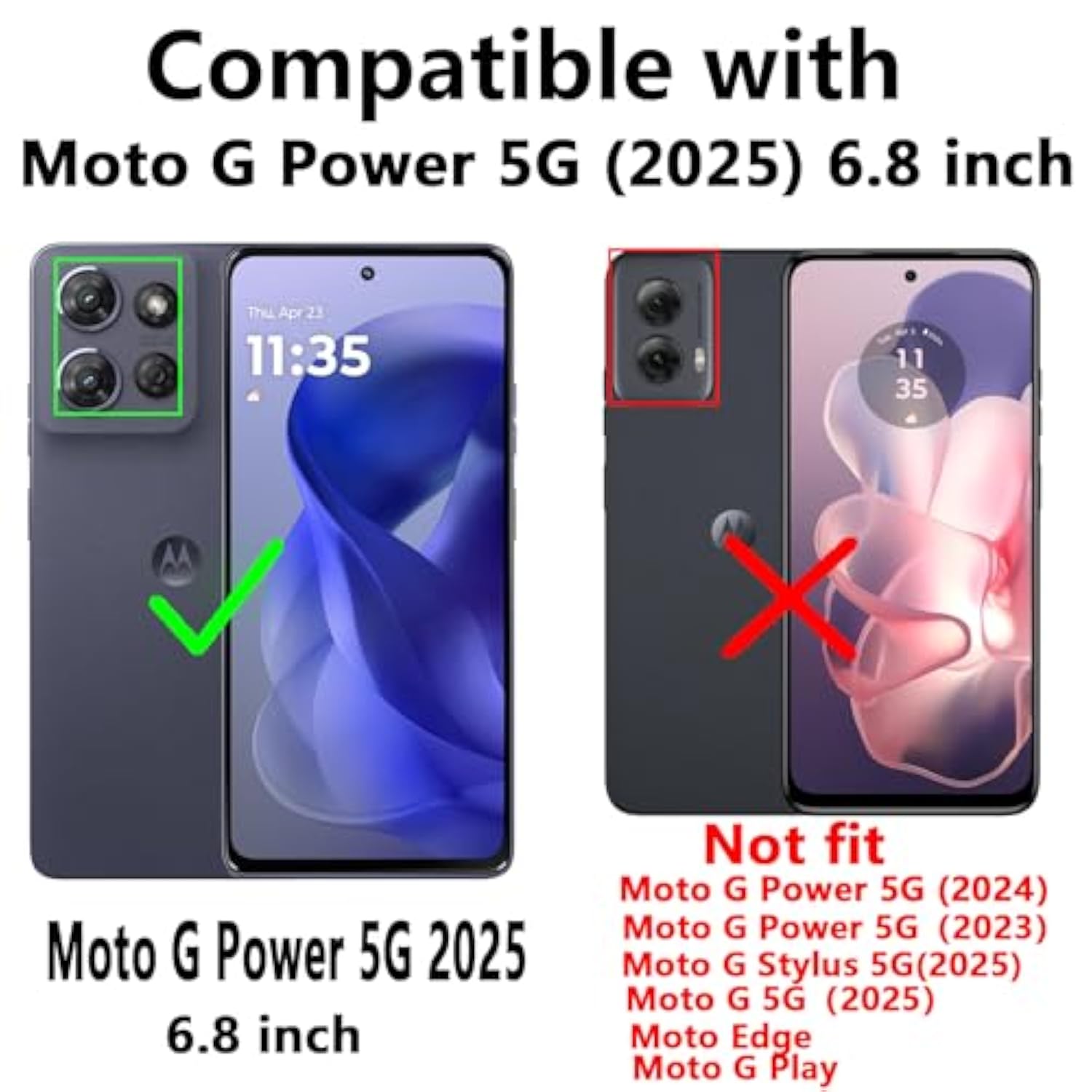 For Moto G Power 5G 2025 Case,With Screen Protectors And Camera Cover,[Military Grade] 16Ft.Drop Tested Cover With Magnetic Kickstand Protective Case For Motorola G Power 5G 2025, Blue