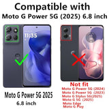 For Moto G Power 5G 2025 Case,With Screen Protectors And Camera Cover,[Military Grade] 16Ft.Drop Tested Cover With Magnetic Kickstand Protective Case For Motorola G Power 5G 2025, Blue