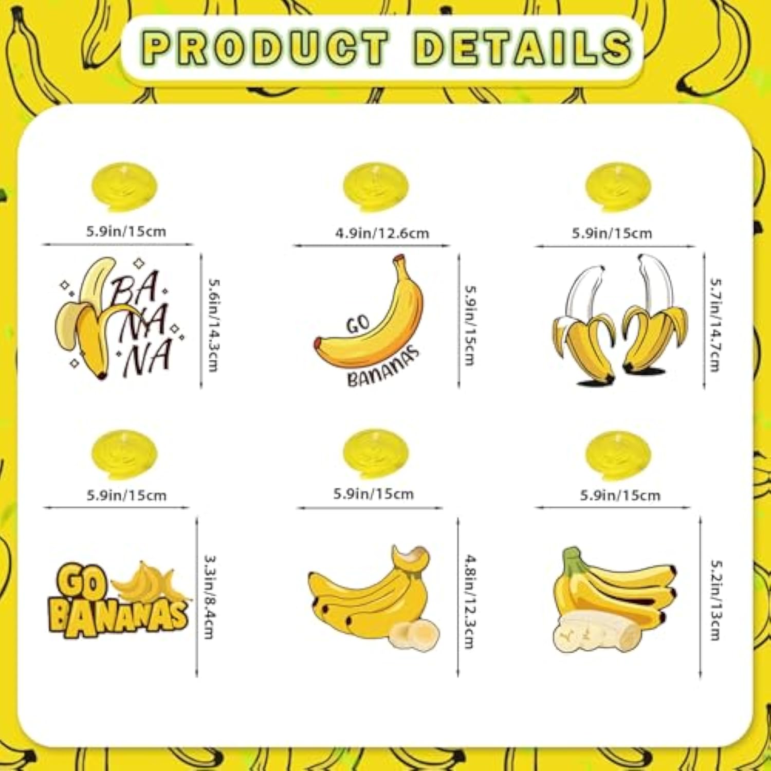 Banana Party Decorations Let's Go Bananas Banner Hanging Swirls Fruit Themed Decor