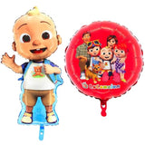 Pack Of 2 Cocomelon Balloons Baby Jj 81Cm & Round Family 45.7Cm Party Decorations