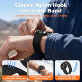 Hook and Loop Nylon Watch Band Compatible with Garmin Fenix 8 47mm/7/6/5, Elastic Soft Nylon Band for Garmin Fenix 8 Pro 47mm/7 Pro/6 Pro/5 Plus/Epix