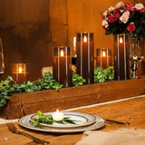 Realistic Flickering Flameless Candles, Battery Operated Candles, Led Fake Electric Candle With Remote Control And Timer For Home, Christmas Decoration, Grey, Set Of 5