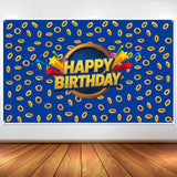 6x4 Ft Cartoon Birthday Backdrop – Happy Birthday Banner for Boys & Girls Party