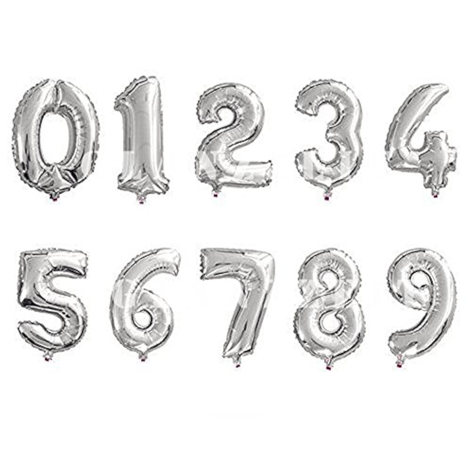 32 Inch Silver Foil Balloons Letters A To Z Numbers 0 To 9 Wedding Holiday Birthday Party Decoration (Number 5)