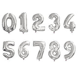 32 Inch Silver Foil Balloons Letters A To Z Numbers 0 To 9 Wedding Holiday Birthday Party Decoration (Number 5)
