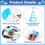 60PCS Nautical Party Supplies Cruise Hanging Swirls Ship Swirls Ocean Cruise Party Swirls Foil Ceiling Streamers for Nautical Cruise Theme Party Decor Ocean Theme Shower Birthday Favors