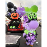 Halloween Balloon Arch Kit – Purple Green Black Balloons with Bat & Boo