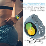 [6+8] Pack For Samsung Galaxy Watch Fe/Galaxy Watch 5/Galaxy Watch 4 40Mm Screen Protector Case, Hard Pc Protective Bumper Shell + Antifog Tempered Glass Film, Waterproof Face Cover Set