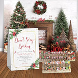 Christmas Don'T Say Baby Game, Don'T Say Baby Game For Baby Shower (50 Cute Christmas Small Clothespins With One Sign), Christmas Theme Baby Shower Decorations, Gender Reveal Game-Sddsbb13
