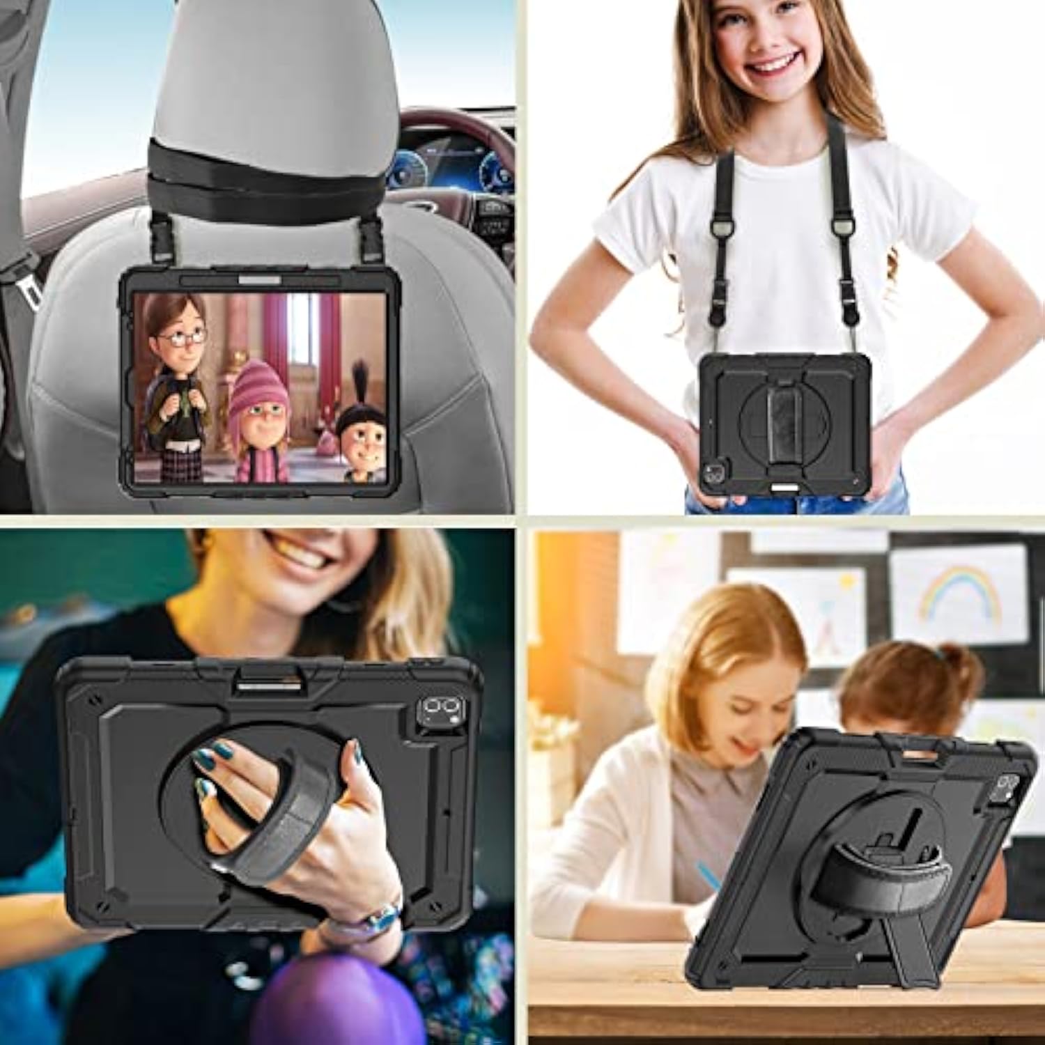 Case Compatible With Ipad Pro 12.9 2022/2021/2020 With Screen Protector Pencil
