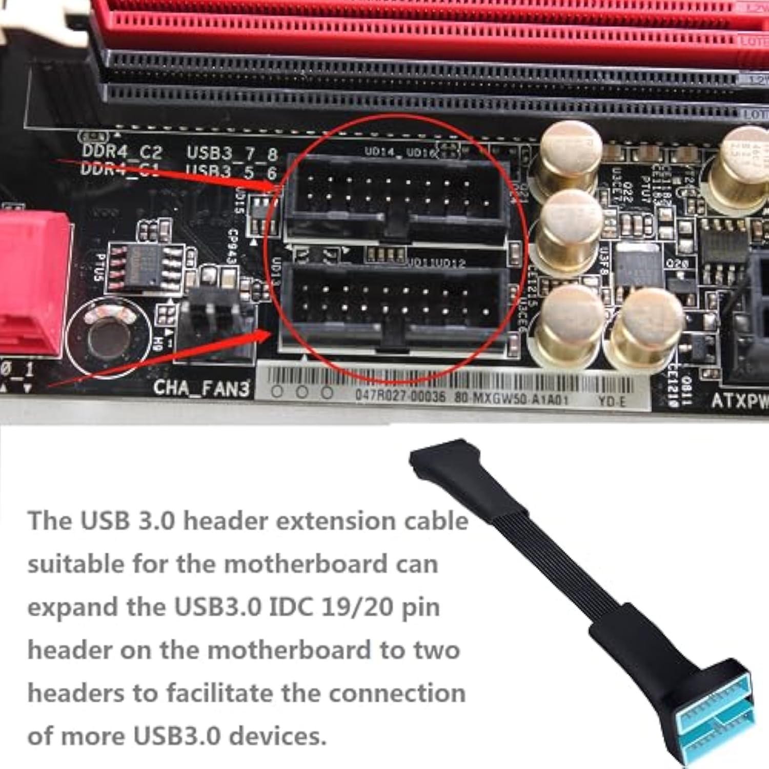 Usb 3.0 Header Splitter Extension Cable,Motherboard Usb 3.0 Internal Hub Split