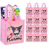 SANRIO Kuromi Party Favor Bags Set - Bundle with 12 Kuromi Party Goodie Bags for Kids Plus Stickers, More | Kuromi Party Supplies for Kids, Girls