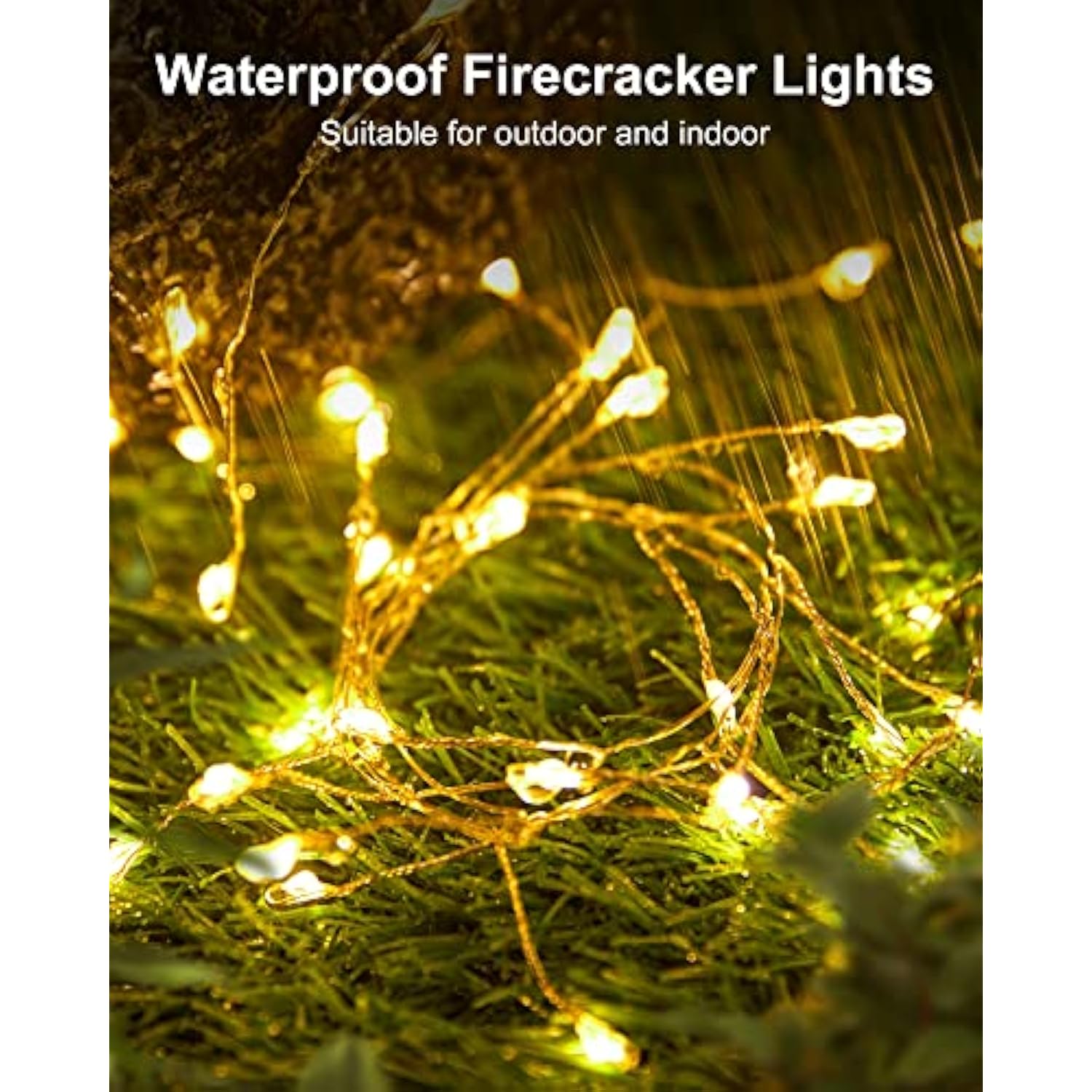 Fairy Lights Battery Operated, 60 Led Fairy String Lights Waterproof Silver Wire 5 Feet Firecracker Starry Light For Diy