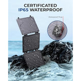 20W Portable Solar Panel With Kickstands, Usb-A And Usb-C(5V/2.4A Per Output), Solar Panel Charger For Camping, Higher Efficiency, Ip65 Waterproof, Compatible With Phones, Tablets, Power Bank