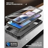 Revolution Series Case For Motorola Moto One 5G Ace (2021), Full-Body Rugged Dual-Layer Shockproof Protective Cover With Kickstand And Built-In-Screen Protector, Black