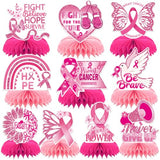 10Pcs Breast Cancer Awareness Honeycomb Centerpieces for Table