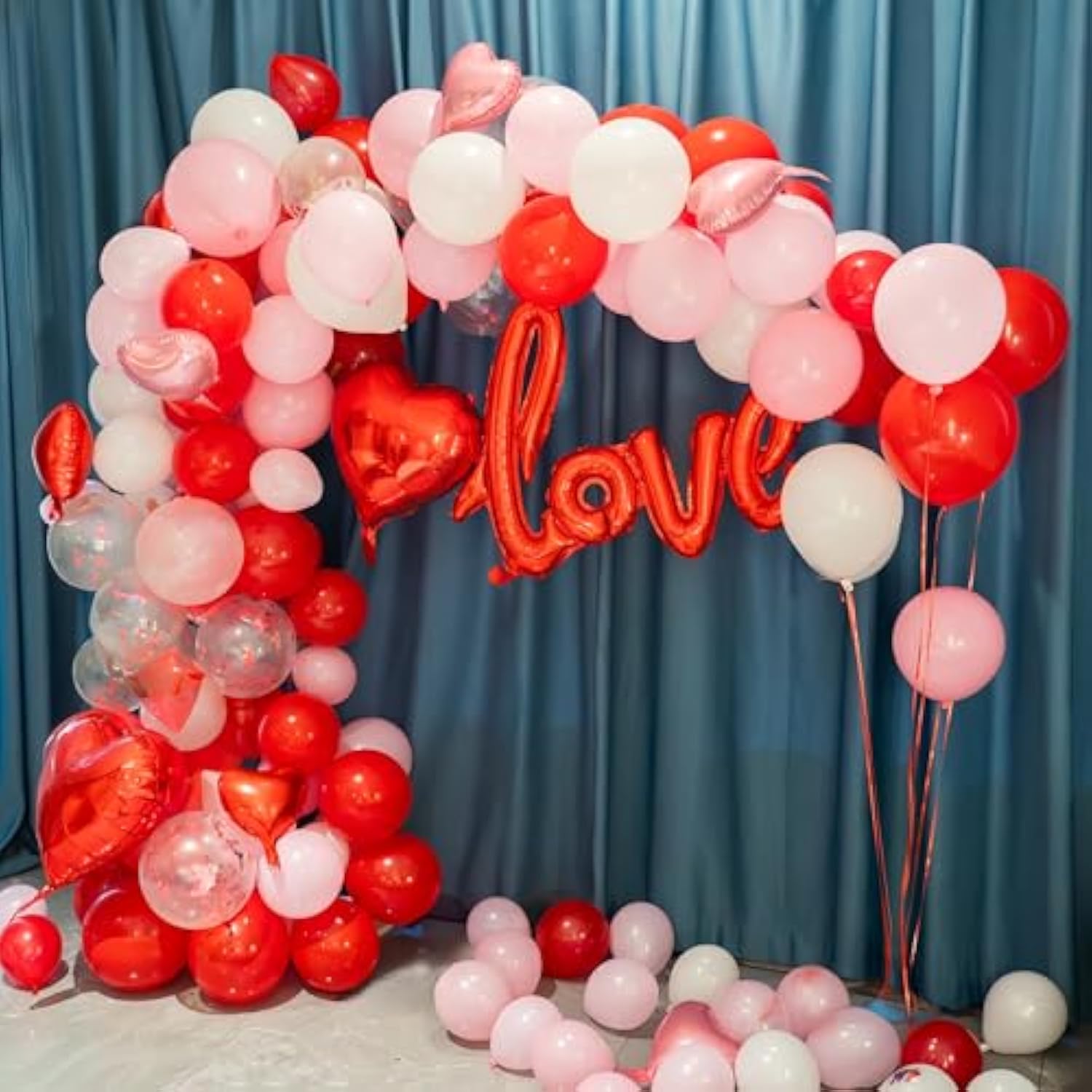 260Pcs Valentines Day Balloon Arch Kit, Galentines Love Balloon Garlan