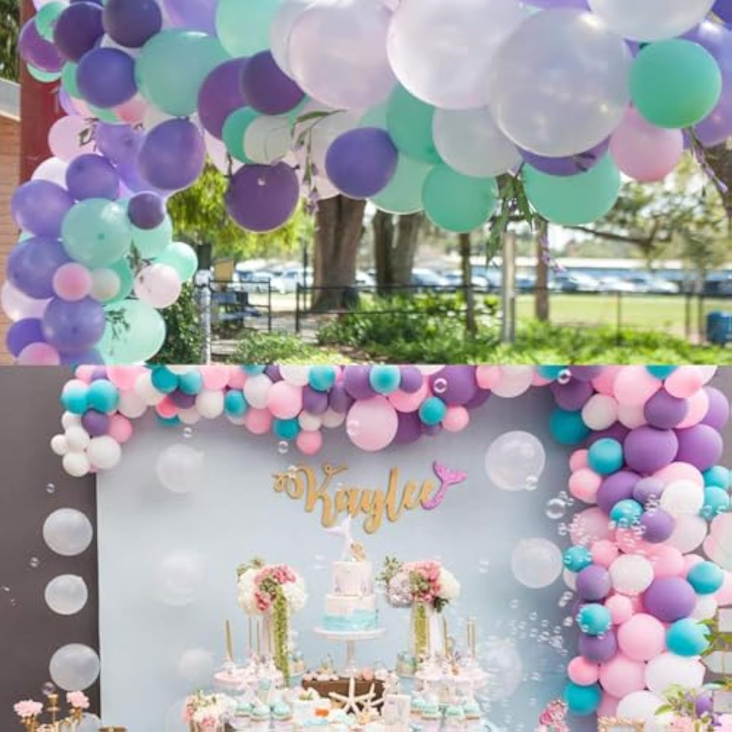 168Pcs Unicorn Balloons Arch Garland Kit, Pink Purple Aqua Blue Confetti Latex Balloons For Unicorn Birthday Decorations For Girls Wedding Baby Shower Party Supplies
