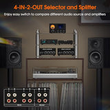 Douk Audio Vacuum Tube Preamp: Headphone Amp with VU Meter, 4-Way RCA Selector Switch Box, Preamplifier with Tone Control for Receivers, Amplifiers,