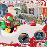 2025 Christmas Inflatable Santa 6Ft Holding Sign Santa Claus Christmas Inflatables Outdoor Decorations Xmas Santa Blow U