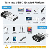 Usb To Usbc Adapter 6 Pack,Usb A To Usb C Adapter,Usba To Usbc Otg Adaptor,Type C Converter For Iphone,Macbook,Ipad,Car Play,Charger,Grey