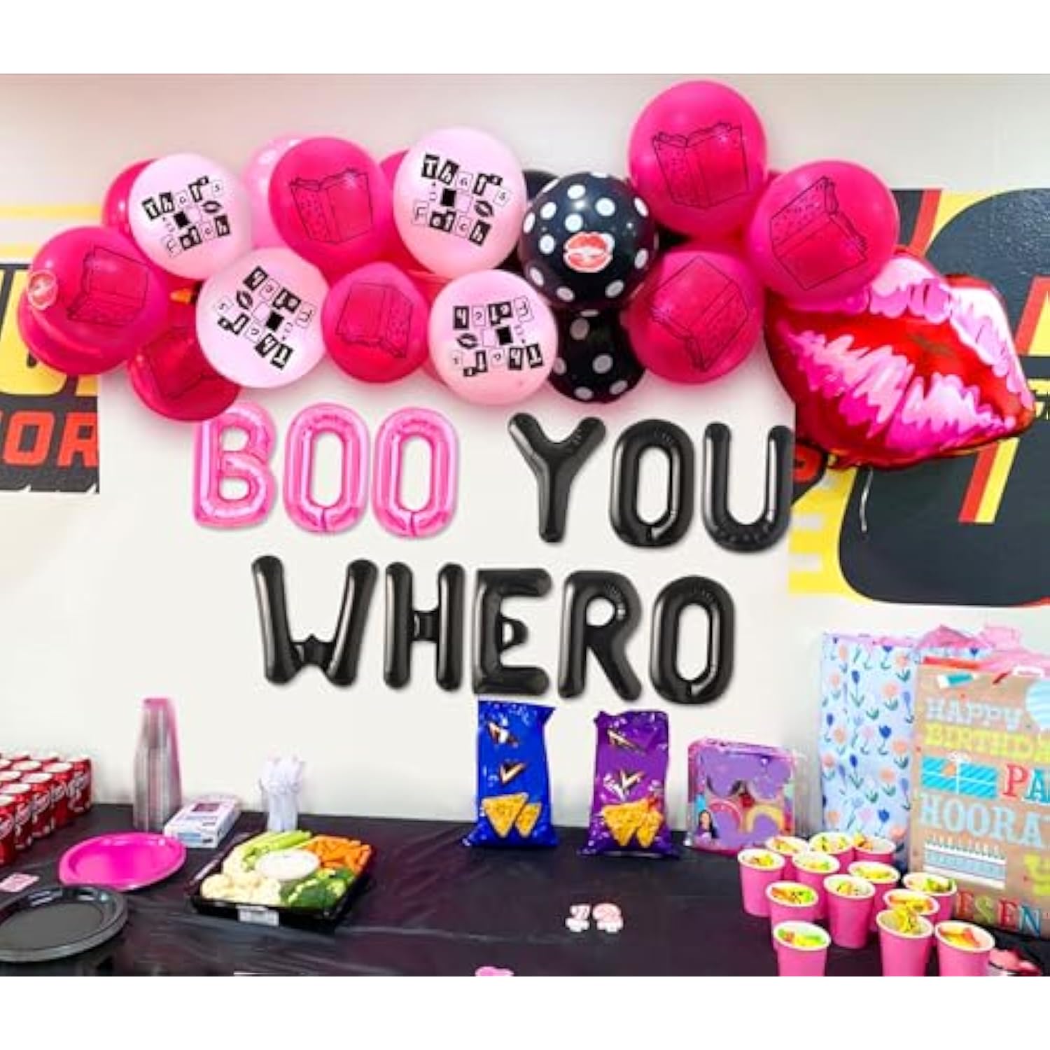 Mean Girl Balloon Party Decoration Thats Fetch Balloons Burn Book Banner Y2K Party Supplies