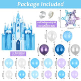 Snow Balloon Garland Arch Kit Winter Wonderland Princess Party Decorations