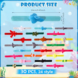 30 Pcs Stuffed Animal Slap Bracelet For Kids Cute Animal Slap Bracelets Stuffed Bracelets Bulk Bracelet Plush For Holiday Gifts, Themed Party Favors, Classroom Rewards