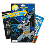 DC Comics Batman Party Favors Pack ~ Bundle of 12 Batman Play Packs Filled with Stickers, Coloring Books, Crayons with Bonus Loot Bags, Harley Quinn Patches, and Door Hanger (Batman Party Supplies)