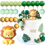 Lion Cake Topper Safari Jungle Animal Decor for Wild One & Baby Shower