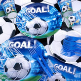 Soccer Party Decorations, 120Pcs Soccer Birthday Party Supplies-Serves 24 With Soccers Plates Cups And Napkins For Sports Boy'S Birthday Decorations