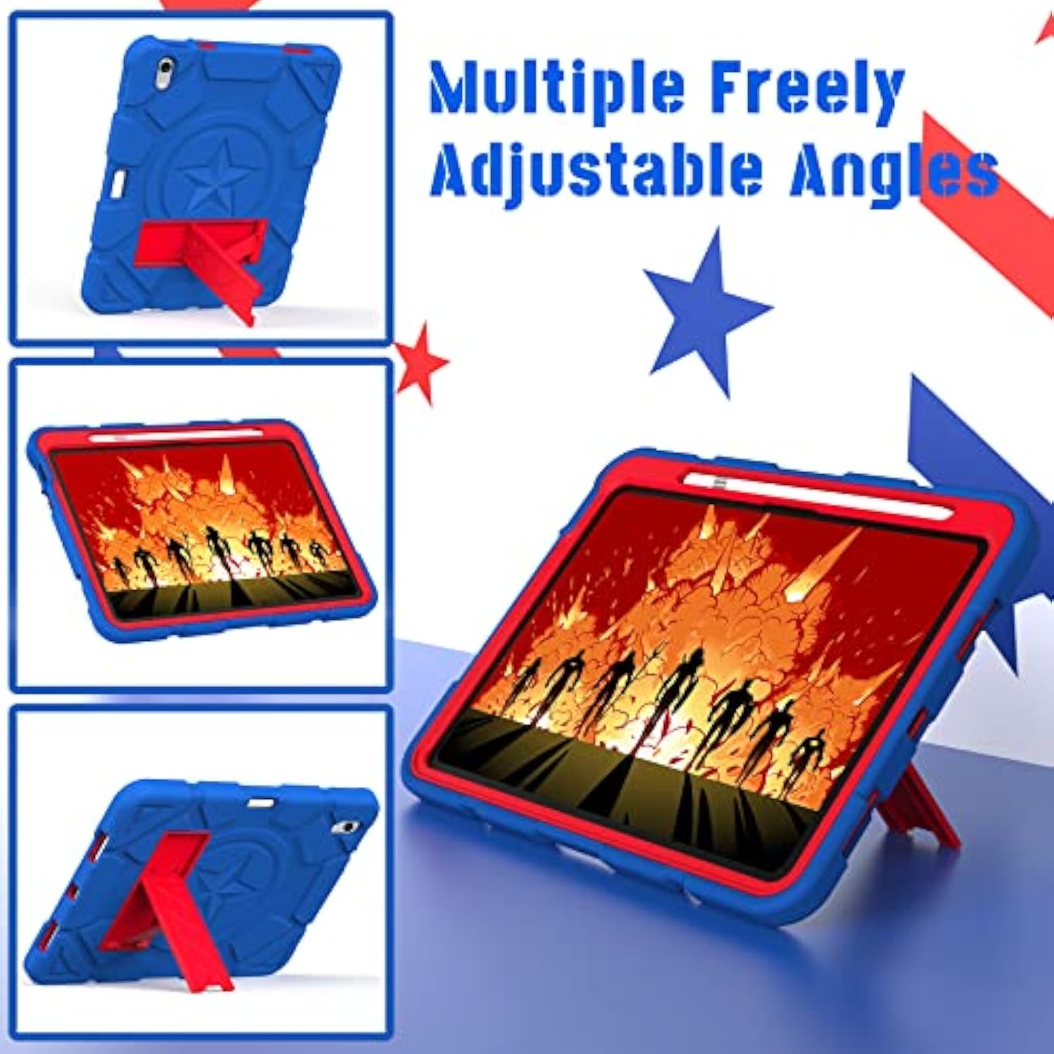 Ipad 10Th Generation Case For Kids, Ipad 10 Case With Pencil Holder, 10Th Gen