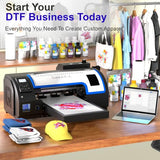 Auto-Maintenance M1630 Pro Dtf Bundle With Roll Feeder,White Ink Circulation For Diy T Shirt Printing,Doubled Speed Over L1800,L805 Dtf Printer Machine(Printer+Oven+Laptop+Consumables)