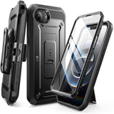 SUPCASE for iPhone 16e Case with Screen Protector (Unicorn Beetle Pro), [Built-in Stand & Belt-Clip] [Military-Grade Protection] Full Body Phone Case for iPhone 16e 6.1'' 2025, Black