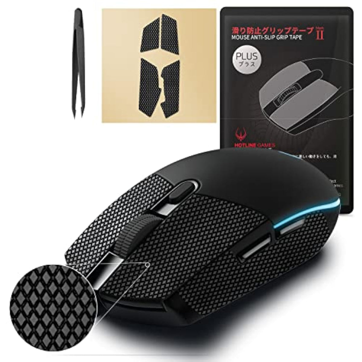 [Grip Upgrade] 2.0 Plus Anti Slip Grip Tape Compatible With Logitech G Pro/G305/G203/G102/G304 Gaming Mouse Skins,Sweat Resistant,Cut To Fit,Easy To Apply,Professional Mice Upgrade