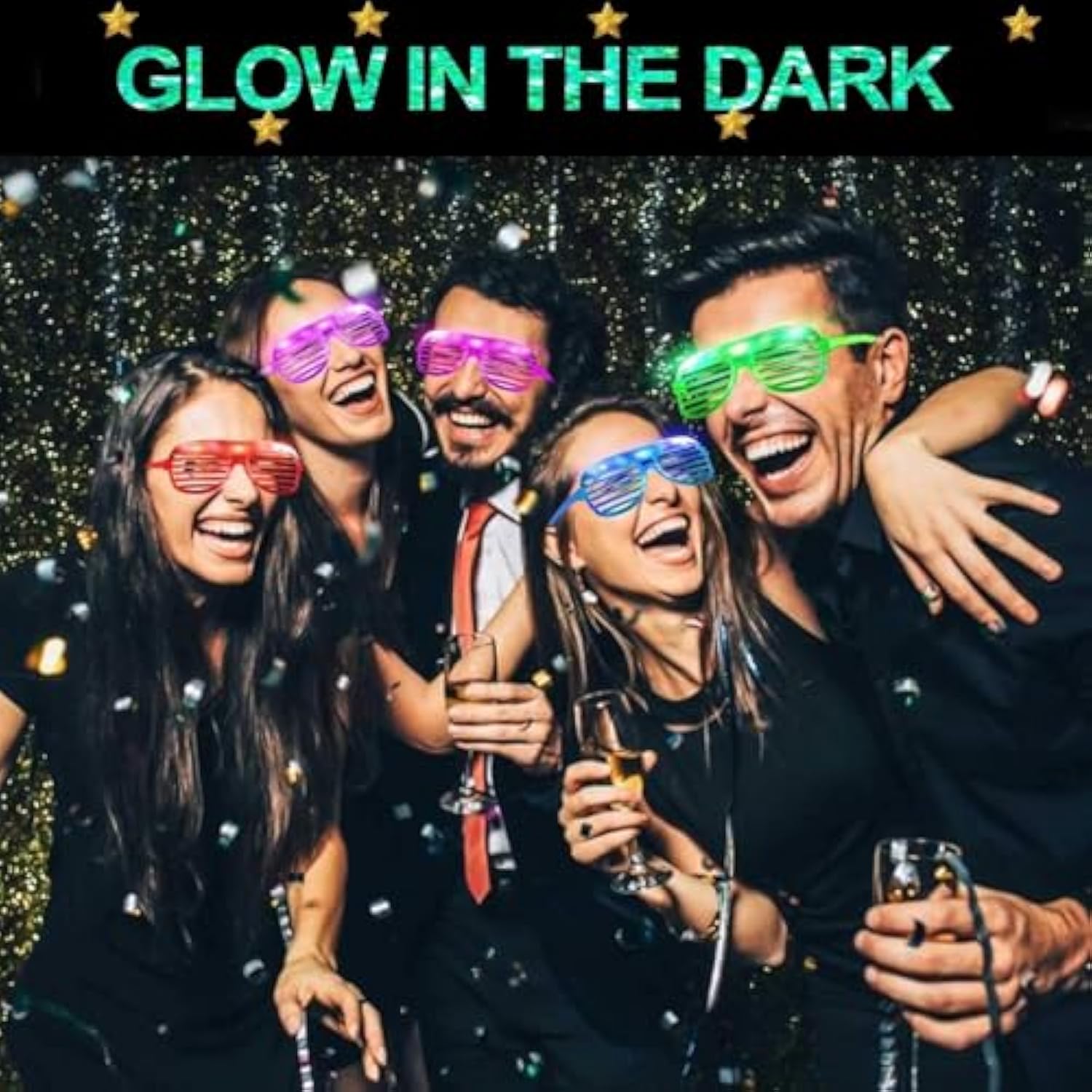 20 Pcs LED Light Up Glasses for Kids and Adults Party Favors and Events