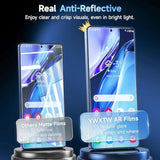 Anti Reflective Screen Protector For Samsung Galaxy S25 Ultra, Anti Glare & Ez Unlock [Bubble Free Applicator] [Not Glass] Display Protective Film Shield Accessories Case Friendly, 2 Pack