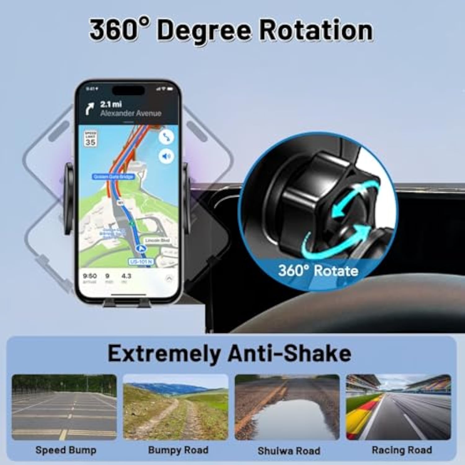 Car Phone Holder Mount for Mazda CX-5 2021-2024, Fits 10.25" Screen, All Phones