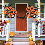 45Pc Halloween Balloons – 12" Black & Orange with Pumpkin, Ghost and Bat Designs