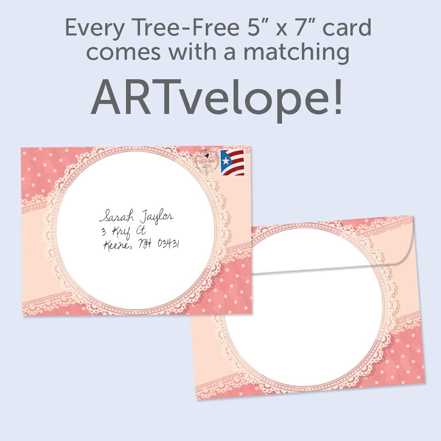 Tree-Free Greetings single greeting card with matching envelope, Eco Friendly, Made in USA, 100% Recycled Paper, 5"x7", Galentine (SC19814)