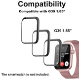 Screen Protector Compatible With 1.85” Kacubaku Akumaka Dekelife G39 And Fitniv Iw2 Smartwatch?3D Pmma, 3Pcs