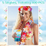 100 Pcs Christmas Plastic Cups 12 Oz Clear Disposable Xmas Trees Snowflake Drinking Cups For Christmas Winter Holiday Party Supplies