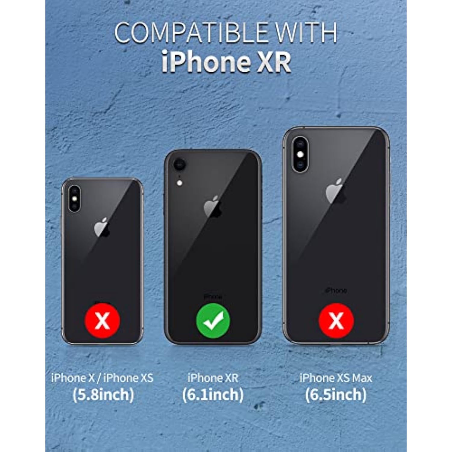Waterproof Full Cover for iPhone XR 6.1 Inch Black Case