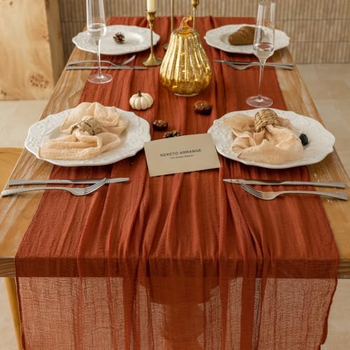 Pink Cheesecloth Table Runner 120 Inches Fall Party Home Decorations