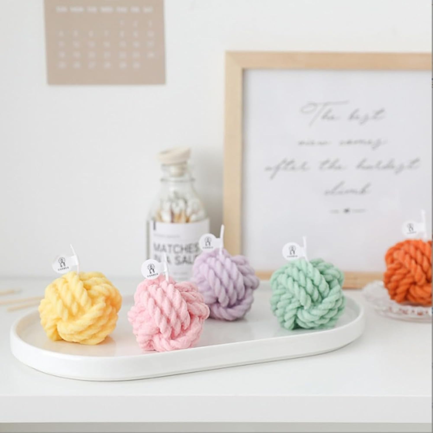 Decorative Candles Knot Candle Twisted Candles Aesthetic Candles - Cube Soy Wax Candles, Soy Wax Scented Candle For Valentine'S Day Birthday Wedding 2 Pack