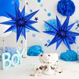 72Pcs Blue Star Balloons Foil Explosion & Cone Balloon Arch for Party Backdrops