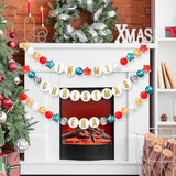 Giant Friendship Bracelet Garland Kit, Diy Birthday Banner With Letters Ball Jumbo Customizable Friendship Bracelet Decor For Halloween Christmas Wedding Party(Red, Green, White)